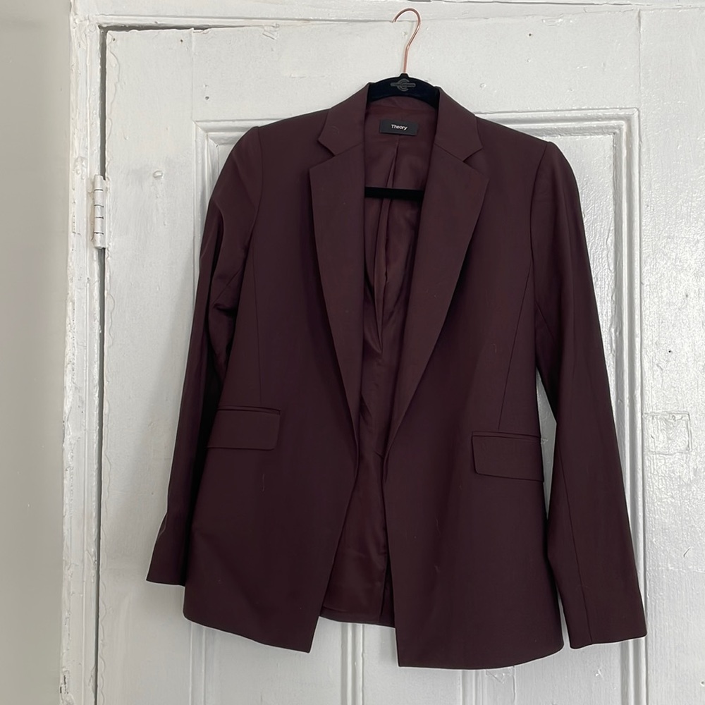 Eggplant theory blazer